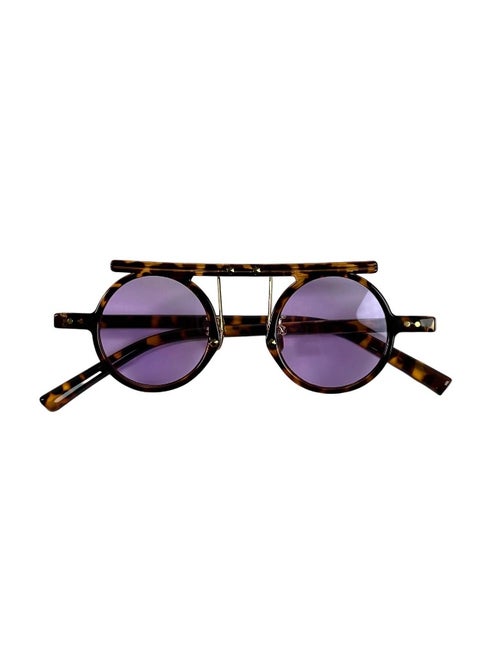 Leva Round Double Bridge Light purple lenses
